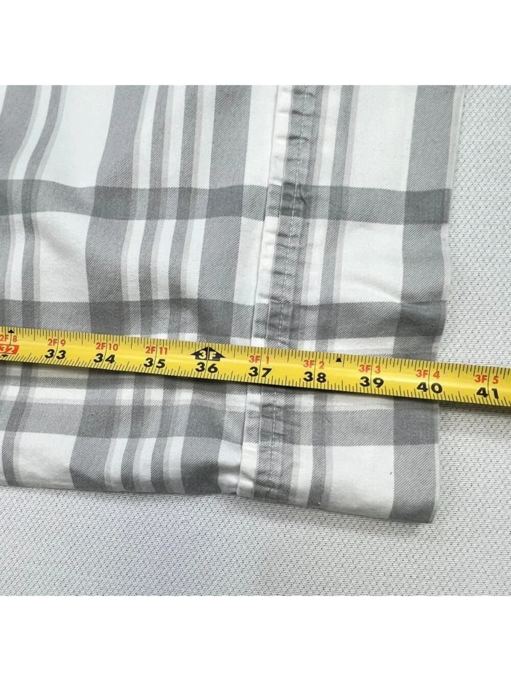 Threshold Gray White Plaid 100% Cotton Pillowcase 19in x 40in Bedding Set of 2